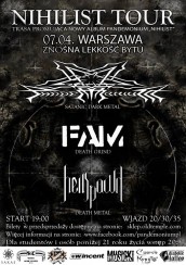 Koncert Pandemonium Nihilist Tour 2017 Warszawa - 07-04-2017