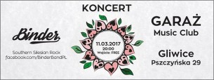 Koncert Binder at GARAŻ MUSIC CLUB Gliwice - 11-03-2017