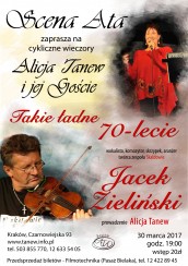 Koncert Takie ładne 70-lecie - Jacek Zieliński  w Krakowie - 30-03-2017
