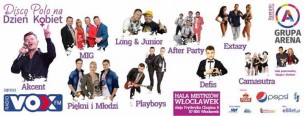 Koncert Akcent, Long & Junior, After Party, Extazy, MIG, Zenon Martyniuk, Piękni i Młodzi, CAMASUTRA, PLAYBOYS, DEFIS we Włocławku - 11-03-2017
