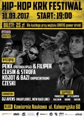 Bilety na HipHop KRK festiwal (Klub: Poli) - Filipek, Czeski, PENX i inni