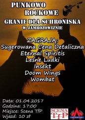 Koncert Punkowo Rockowe Granie dla Schroniska w Jamrozowiźnie - 01-04-2017