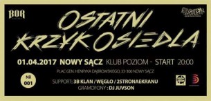 Koncert Paluch • Ostatni Krzyk Osiedla • Nowy Sącz Klub Poziom - 01-04-2017