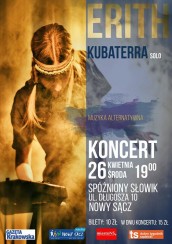 Koncert w Słowiku! Erith + Kubaterra solo w Nowym Sączu - 26-04-2017