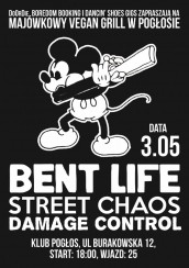 Koncert Damage Control, Street Chaos, Bent Life w Warszawie - 03-05-2017