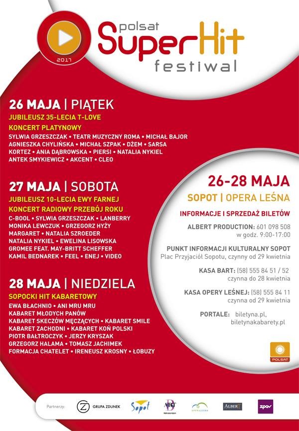 Bilety na Polsat SuperHit Festiwal 2017 Dzień 1 Platynowy Koncert