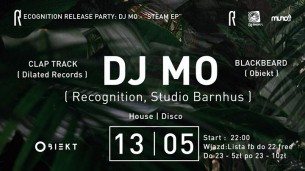 Koncert Recognition Release Party: DJ MO, Clap Track, Blackbeard w Zielonej Górze - 13-05-2017