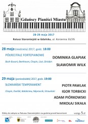 Bilety na Festiwal Gdańscy Pianiści Miastu 2017 | Dzień 1 | Pólrecitale fortepianowe Dominiki Glapiak i Sławomira Wilka