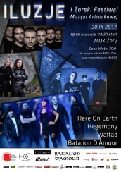 Koncert Iluzje Żory - Batalion D'Amour, Walfad, Hegemony, Here on Earth - 30-09-2017