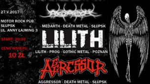 Koncert Medarth / Lilith / Aggressor - Słupsk - Motor Rock Pub - 27-05-2017