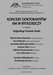 KONCERT DOKTORANTÓW w Bydgoszczy - 26-05-2017