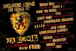 Koncert Xx Lecie Gorlicka Scena Hc Punk 97 ' w Gorlicach - 01-09-2017