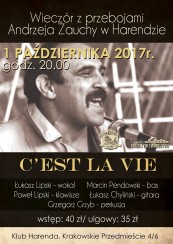 Koncert C'est la vie - Wieczór z przebojami Andrzeja Zauchy w Harendzie w Warszawie - 01-10-2017