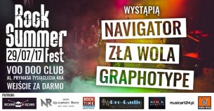 Koncert Rock Summer Fest: Navigator/Zła Wola/Graphotype w Warszawie - 29-07-2017