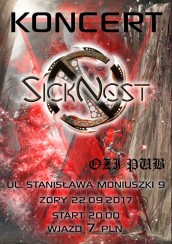 Koncert SickNest - Ozi Pub/Żory 22.09.2017 - 22-09-2017