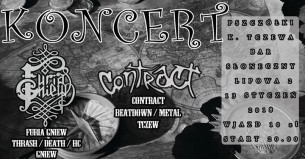 Koncert metal / hardcore: Furia Gniew + Contract w Pszczółkach - 13-01-2018