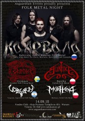 Koncert Folk Metal Night - Kalevala, Grimner, Runika, Vorgrum & Morhana w Warszawie - 14-09-2018