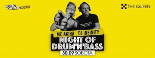 Koncert ■ 30.09 sobota ■ DRUM & BASS Night feat. Dj Infinity & Mc Akira w Płocku - 30-09-2017