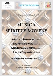 Koncert MUSICA SPIRITUS MOVENS w Bydgoszczy - 21-10-2017