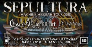Koncert Sepultura + Obscura, Goatwhore, FFAA / 3 III / Warszawa - 03-03-2018
