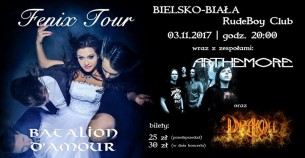 Koncert FENIX TOUR – Batalion d’Amour, Arthemore, Drakon | Rudeboy w Bielsku-Białej - 03-11-2017