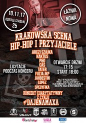 Koncert Krakowska scena hip-hop i przyjaciele charytatywnie #DAJENAMAXA w Krakowie - 10-11-2017