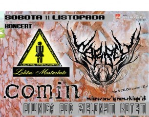 Koncert: Lolitas Masturbate, Warbell, Comin w Mieroszowie - 11-11-2017