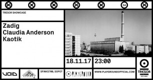 Koncert Tresor Showcase w/ Zadig + Claudia Anderson w Sopocie - 18-11-2017