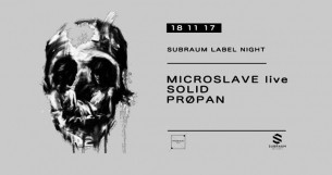Koncert Subraum Label Night with Microslave live w Warszawie - 18-11-2017
