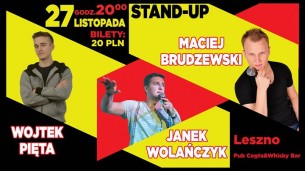 Koncert Stand-Up Leszno - Brudzewski, Pięta, Wolańczyk - 27-11-2017