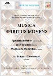 Koncert MUSICA SPIRITUS MOVENS  w Bydgoszczy - 25-11-2017
