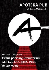 Koncert Awans Poziomy i Prowizorium W Apotece! w Krakowie - 23-11-2017