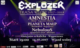 Explozer & Amnestia & Planeta Małp koncert w ramach trasy "Klon" w Węgorzewie - 14-10-2017