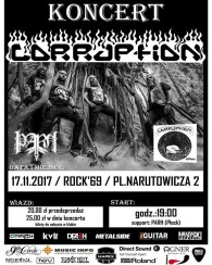 Koncert Autumn Spleen Tour 2017 - Corruption, support: Parh w Płocku - 17-11-2017