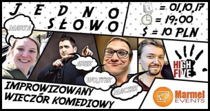 Koncert Jedno Słowo - Improwizowany Wieczór Komediowy w Gdańsku - 01-10-2017