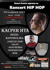HIP HOP koncert Kacper Hta/Dedis/Rapoholika/Gliwice/Stary Browar - 09-12-2017