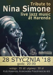 Koncert Tribute to Nina Simone - live jazz music at Harenda w Warszawie - 28-01-2018