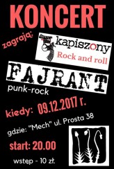 Koncert 09.12.2017 Kapiszony i Fajrant - "Mech" w Olsztynie - 09-12-2017