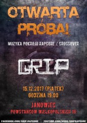 Koncert Otwarta Próba zespołu GRIP! w Janowcu Wielkopolskim - 15-12-2017