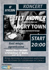 Koncert Yet Another / Angry Town - Stara Gorzelnia Mogilno - wstęp free - 12-01-2018
