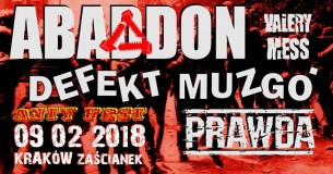 Koncert ANTY FEST - XXXV LAT Abaddon w Krakowie - 09-02-2018