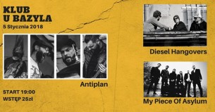 Koncert Antiplan Diesel Hangovers My Piece of Asylum w Poznaniu - 05-01-2018