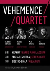 Koncert Vehemence Quartet - Cofeina Cafe - Sucha Baskidzka w Suchej Beskidzkiej - 13-01-2018