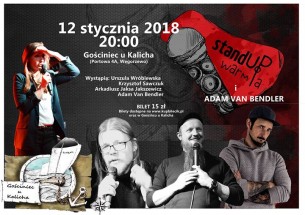 Koncert Adam Van Bendler & Stand-up Warmia w Węgorzewie! - 12-01-2018