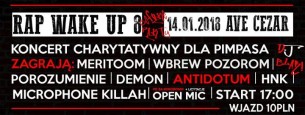 RAP WAKE UP 8 Before PARTY. (Koncert Charytatywny dla Pimpasa !) w Lubinie - 14-01-2018