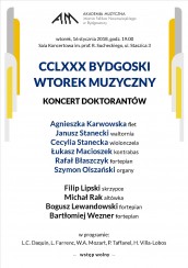 Koncert CCLXXX BYDGOSKI WTOREK MUZYCZNY w Bydgoszczy - 16-01-2018