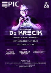 Koncert 10/02/2018 ★ Ostatnia Sobota Karnawału - DJ Krecik | DJ RALLY ★ w Bydgoszczy - 10-02-2018