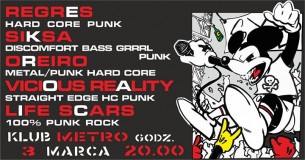 Koncert DC REC GIG: Regres, Vicious X Reality, Oreiro + ?, Rejs w Białymstoku - 03-03-2018