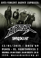 Koncert Alastor I Shredlust I 12.01.2018 I Rock'69 I Płock - 12-01-2018