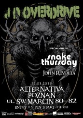 Koncert J. D. Overdrive + Snake Thursday w Poznaniu - 12-01-2018